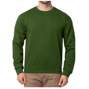 Sweat-shirt à capuche pour homme, hiver, manches longues, col rond, uni, respirant, éco-responsable, tricoté en polyester/coton, 300g, teinture unie - Product Image 3