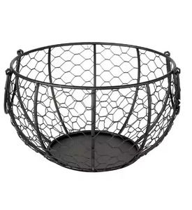 Panier en fil métallique de luxe haut de gamme pour fruits, collations, bouteilles de vin, rangement, décoration de table de cuisine et de maison - Product Image 4