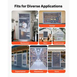 Tira de cortina de PVC transparente de 150 pies de longitud X 12 de ancho Tira de puerta de plástico acanalado Rollo a granel Paseo Congelador Refrigerador Tiras de cortina Puertas - Product Image 3