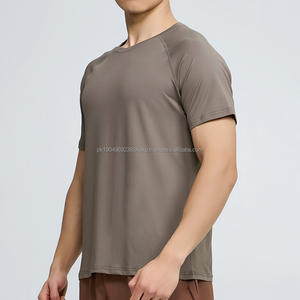 Loose and Breathable Thin Design <b>Polyester</b> Dark Colors Custom Logo Men's <b>Tshirt</b> - Product Image 5