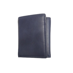 Men's Goat Hide Leather Tri Fold Short Mini <b>Small</b> Thin <b>Wallet</b> Custom Size Card Holder RFID Block Purse Direct Factory Wholesale - Product Image 1