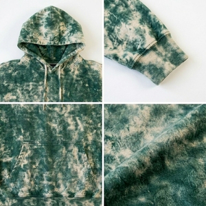 Sweat à capuche oversize pour homme en molleton de coton épais, délavé à l'acide, tie-dye marbré, effet vieilli, style streetwear grunge - Product Image 6