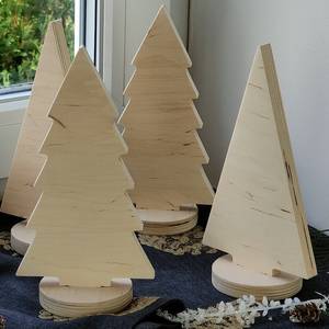 Wooden <b>Christmas</b> <b>Tree</b> Decor Minimalist <b>Tabletop</b> Holiday Decoration For Winter Season Forest Theme - Product Image 2