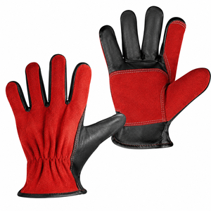 Professional Leather Welder <b>Gloves</b> with <b>Long</b> Cuff and Thumb Reinforcement Flame Resistant Leather Welding <b>Gloves</b> - Product Image 1