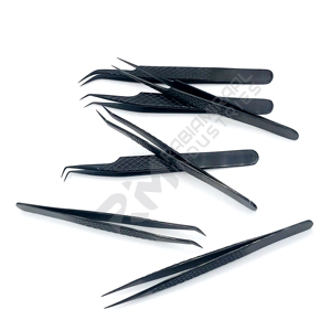 Pinzas para Extensión de Pestañas RMI Black Plasma Volume con Estuche a Juego, Oferta de Marca Privada, Pinzas Curvas y Rectas para Pestañas - Product Image 6