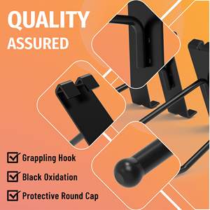 HUHOLE - Juego de 32 Ganchos de Plástico para Rejilla de Pared, 6 Pulgadas, Removibles, Soportan hasta 9.9 lb - Product Image 4