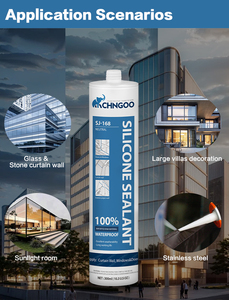 Scellant silicone neutre résistant aux intempéries SJ-168 pour le jointement des murs-rideaux en verre, des fenêtres et des façades - Product Image 5