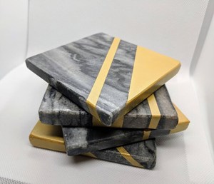 Elevate your home with Premium <b>Marble</b> <b>Coasters</b>. These Modern Handmade Stone Drink <b>Coasters</b> serve as Decorative Table <b>Coasters</b> - Product Image 3