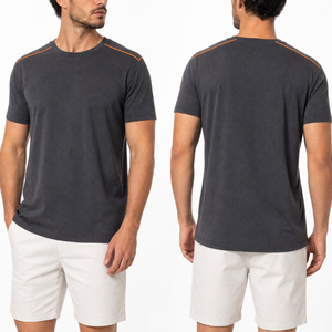 T-shirt blanc imprimé pour homme, manches courtes, col rond, décontracté, en jersey de coton, coupe classique – Collection Été 2026 - Product Image 4