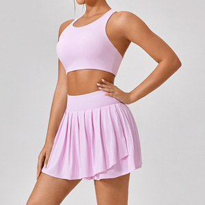 Conjuntos de Top Corto y Pantalones Cortos de Lona Sólida de 2 Piezas Personalizados al por Mayor para Mujer, Mangas Cortas, Ecológicos y Transpirables 2026 - Product Image 3