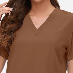 Nouvel ensemble de blouses d'infirmière unisexe haut de gamme 2026 – Uniforme confortable et pratique avec pantalon jogger en tricot 100 % polyester – Marque privée - Product Image 3