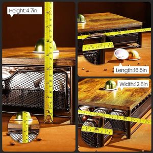 Salvaspazio K-Cup Organizer cassetto per caffettiera ripiano cestello scorrevole cucina sala da pranzo porta fagioli Organizer - Product Image 4