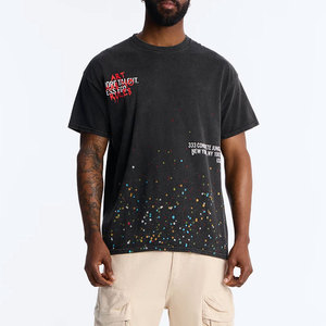 Débardeur d'été pour homme 100% coton, à manches courtes, avec strass, style streetwear, délavé à l'acide, séchage rapide, logo personnalisé, fabrication OEM - Product Image 3