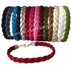 Cuero trenzado plano multiusos para correas de bolso de joyería colgantes de pared 3mm-10mm Tamaño de Color personalizado accesorios de joyería componentes - Product Image 5