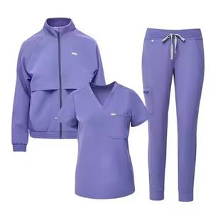 Uniforme Médico Personalizado para Enfermeras y Doctores, Conjunto de 3 Piezas de Uniforme Quirúrgico de Poliéster, Rayón y Spandex para Mujer - Product Image 2