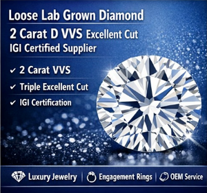 Diamante de Corte Brillante Redondo de 2.00 Quilates, D VVS1, Cultivado en Laboratorio, Certificado por IGI, Diamante Suelto de Sutariya Brothers para Joyería - Product Image 6