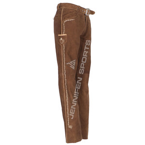 Pantalon de jogging unisexe allemand de haute qualité, costume bavarois pour l'Oktoberfest, marron, 100% cuir de vachette véritable - Product Image 5