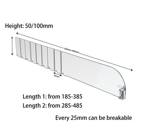 Étagère de séparation magnétique en plastique PVC en forme de L pour l'organisation des marchandises en supermarché et en magasin de détail - Product Image 3