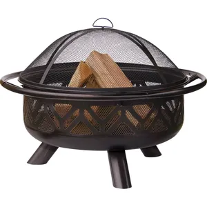 Bol à feu en acier fait main par un designer pour le chauffage extérieur du jardin, l'amélioration du paysage et la décoration de patio – Style rustique fait main pour l'extérieur - Product Image 2