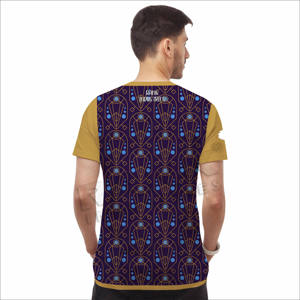 เสื้อยืดผู้ชายทรงหลวมใส่สบายสำหรับฤดูร้อน พิมพ์โลโก้ตามสั่ง MOQ ต่ำ สไตล์โดดเด่น ผ้าฝ้าย 100% คุณภาพสูง - Product Image 2
