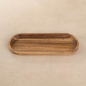 New Arrival Acacia Wood Section Serving Tray Three Compartment Wooden Platter Snack Organizer Kitchen Dining Decor Natural - Product Image 3