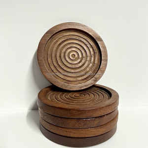 Posavasos de nogal 100% de alta calidad, Natural posavasos de madera de nogal, precio al por mayor para taza de café, alfombrillas y almohadillas artesanales de madera - Product Image 1