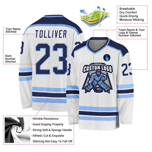 Custom High Quality Breathable Anti-UV Ice Hockey Apparel Low MOQ Wholesale Sublimation Transfer Print OEM Service - Product Image 2