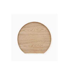 Plateau rond en bois d'acacia imprimé lune pour aliments, collations, petit-déjeuner et fruits – Ensemble d'accessoires de cuisine en bois - Product Image 2