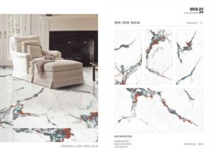 Azulejos de porcelana de lujo para interiores, superficie Iris, 60x120cm, 600x1200mm, tamaño 24x48, para decoración moderna de paredes y suelos. - Product Image 4