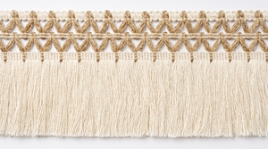 Encaje Decorativo con Flecos de Mezcla de Algodón y Yute con Patrón Metálico para Cortinas y Decoración del Hogar - Product Image 1