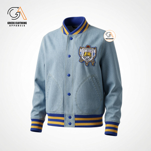เสื้อแจ็คเก็ตวาร์ซิตี้ Sigma Gamma Rho รุ่นหรูหรา ทำจากผ้าขนสัตว์หนานุ่ม พร้อมงานปักลายกรีกอย่างประณีตและหนังแกะ - Product Image 6