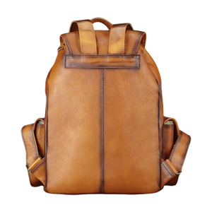 Leather <b>Backpack</b> Handmade Genuine Leather <b>Lady</b> Personalised Laptop Trekking Hiking Bag 20-35L Men Women - Product Image 2