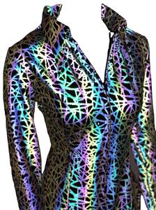 Chemise de spectacle western géométrique arc-en-ciel réfléchissant Holographic Performance Wear pour femme - Product Image 2