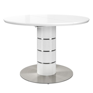 Mobilier moderne de luxe <span class=keywords><strong>Table</strong></span> à manger extensible ronde à ovale en MDF haute brillance pour 4 6 personnes Dîner à domicile - Product Image 5