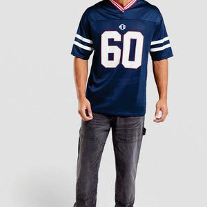 Maillot de football américain pour homme de qualité supérieure, style maille respirante à manches courtes avec numéro, vente en gros - Product Image 6