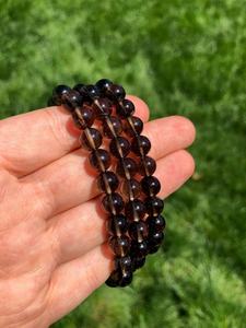 กำไลข้อมือควอตซ์สโมคกี้แบบยูนิเซ็กซ์ หินมุนตาฮะเกรดพรีเมียม ทำมือ ลูกปัดขนาด 8 มม. ของที่ระลึก ของขวัญ หินคริสตัลธรรมชาติ  รูปแบบมาสคอต - Product Image 4