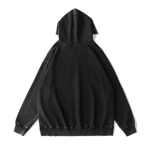 เสื้อฮู้ดโอเวอร์ไซส์ผู้ชาย สีพื้น ผ้าฝ้ายเฟรนช์เทอร์รี่ ลำลอง มีกระเป๋า แขนยาว ใส่ได้ในฤดูใบไม้ร่วง ปี 2027 - Product Image 4