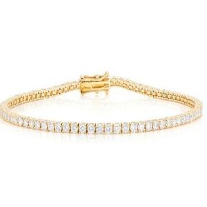 Women's Rose Gold Tennis Bracelet Round Brilliant Cut Diamond Channel Setting Classic Style Jewelry - Product Image 2