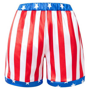 Costume de boxe en satin pour homme avec drapeau américain, robe et short à thème USA avec capuche pour Halloween Cosplay - Product Image 3