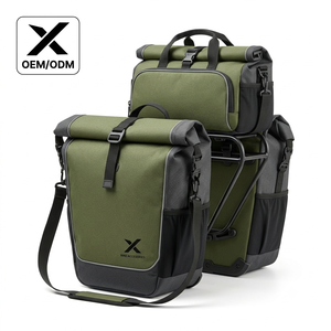 Ensemble de sacoches de vélo imperméables X OEM |   Sac à dos porte-bagages arrière grande capacité 30L |   Sac de transport réfléchissant pour vélo de banlieue - Product Image 1