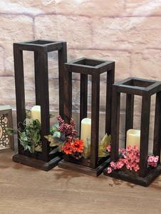 Centro de Mesa Rústico Blanco, Decoración Rústica, Portavelas de Metal y Madera, Farol Navideño, Decoración Antigua para el Hogar, Boda, Festividades - Product Image 6