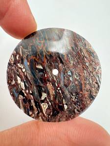 Esfera de Reloj de Piedra Pietersite Natural de 37 mm, 1.40 mm de Grosor, Orificio de 2 mm, Esfera de Reloj de Piedras Preciosas de Lujo Hecha a Mano - Product Image 2