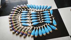 Décoration murale en bois pas chère pour enfants, poisson en bois peint à la main, coloré, en acrylique, pour chambre marine, cadeau - Product Image 5