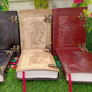 Carnet en cuir de 120 pages, marque privée, carnet en cuir véritable, carnet Ravan pour homme et femme - Product Image 1