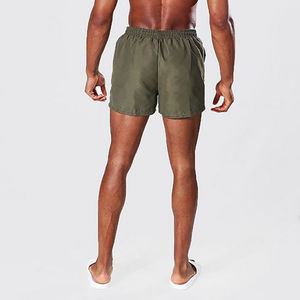 Shorts de sport pour hommes en Spandex/Nylon extensible, légers, lavés, avec cordon de serrage, pour l'entraînement et la course à pied en été - Product Image 4