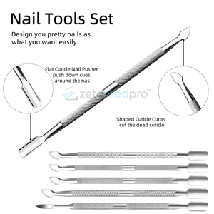 Empujador de Cutículas de Lujo de Acero Inoxidable, Herramienta Avanzada para el Cuidado de las Uñas, Removedor de Cutículas, Herramienta de Calidad Profesional - Product Image 2