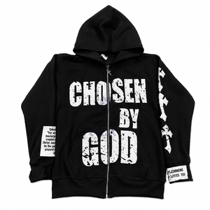 Custom Heavyweight Royal Blue Zip Up Hoodie Oversized Streetwear French Terry Cotton Fleece Graphic Printed Hoodie - Product Image 5