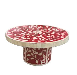 Support à gâteau tendance en os incrusté, présentoir décoratif pour desserts et chocolats avec pieds en métal doré, idéal pour mariage, vente en gros, article cadeau - Product Image 3