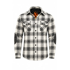 <b>Men's</b> Plaid Flannel <b>Shirt</b> With Elbow Patches Button Down Collar Long Sleeve Workwear Style Casual <b>Shirt</b> Autumn Wear - Product Image 2