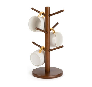 Top Selling Wooden Mug <b>Tree</b> <b>Stand</b> Rustic Artistic Handcrafted Minimalist Modern Kitchen Dining Home Office Organize - Product Image 3